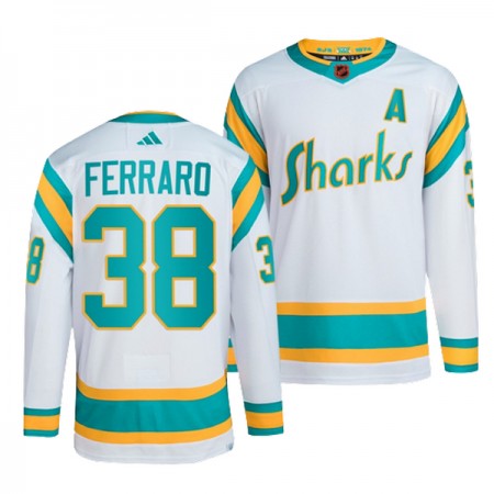 San Jose Sharks tröja Mario Ferraro 38 2022-23 Vit Reverse Retro 2.0 Authentic - NHL Tröjor Herr San Jose Sharks tröja Mario Ferraro 38 2022-23 Vit Reverse Retro 2.0 Authentic - NHL Tröjor Herr